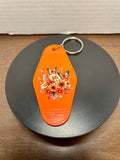 Retro Style Motel Keychain With Design