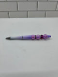 Ombré Purple Beaded Ballpoint Pen Acrylic
