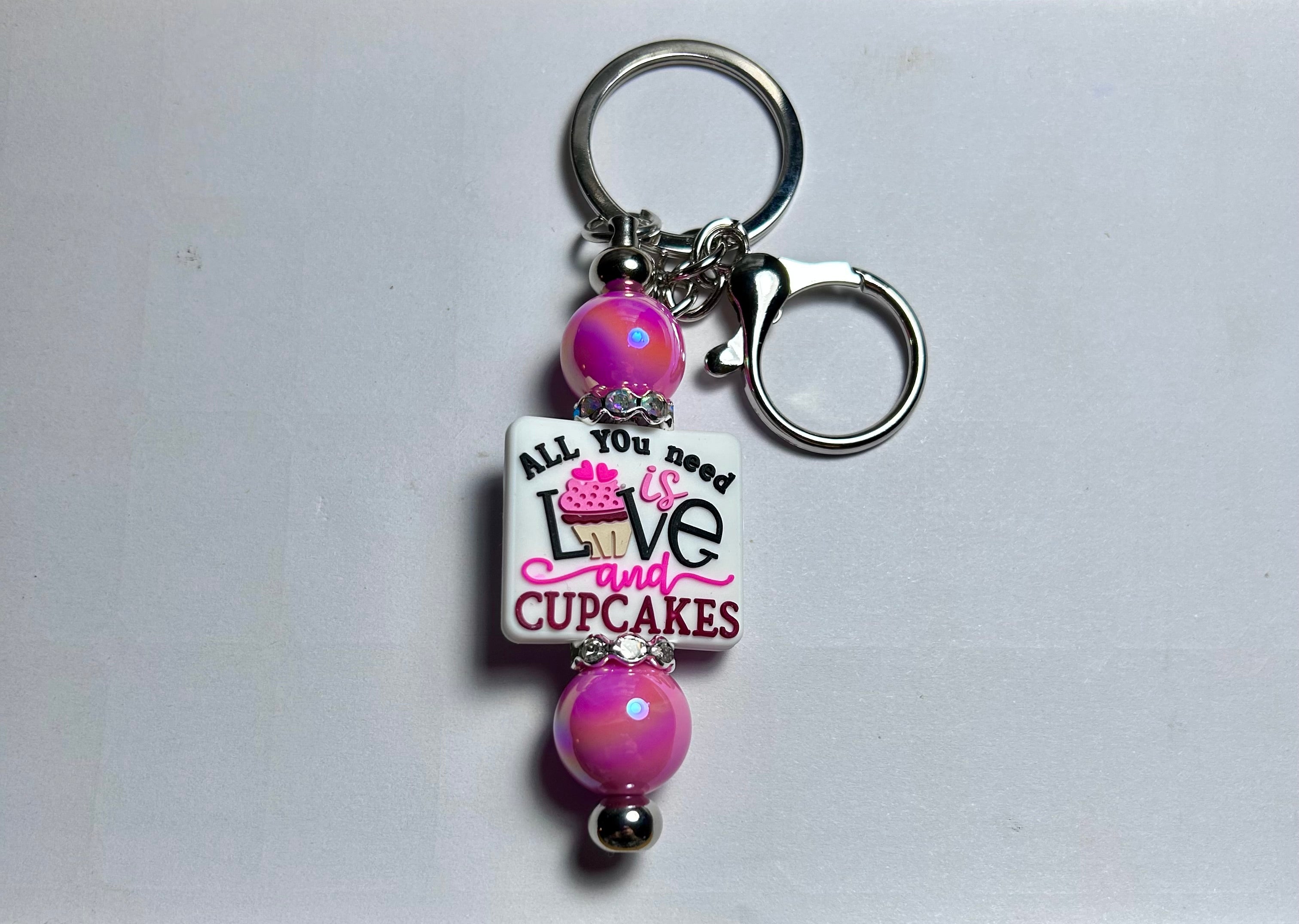 Porte-clés à perles thème Saint-Valentin