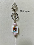 Silicone Beaded Keychain with Christian Focal