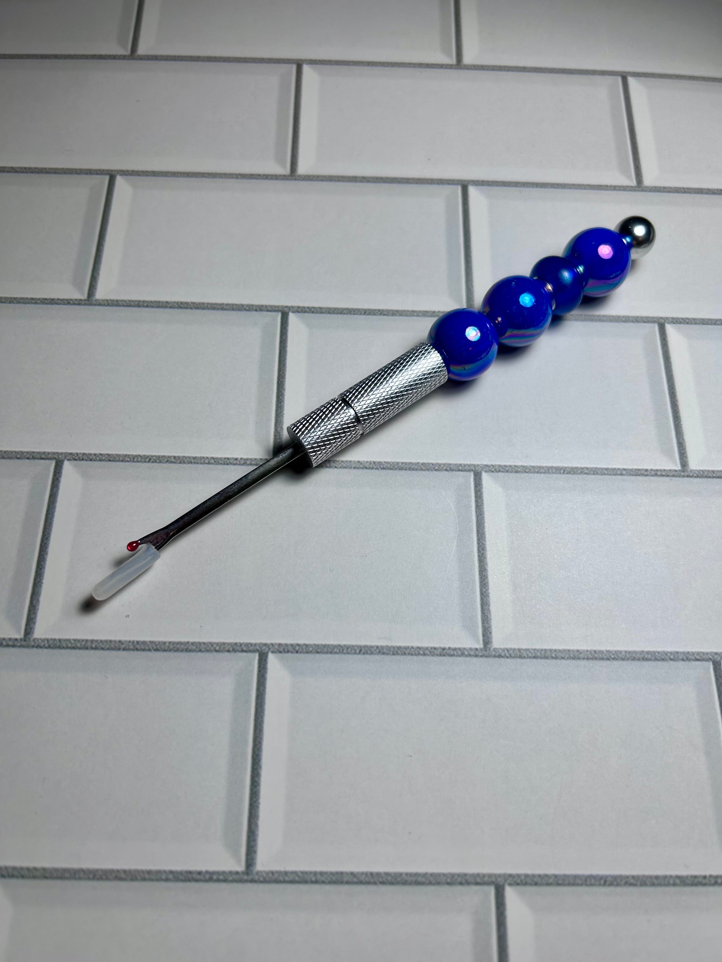Beaded Seam Rippers-Blue Acrylic