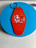 Porte-clés de motel de style rétro avec motif de Noël