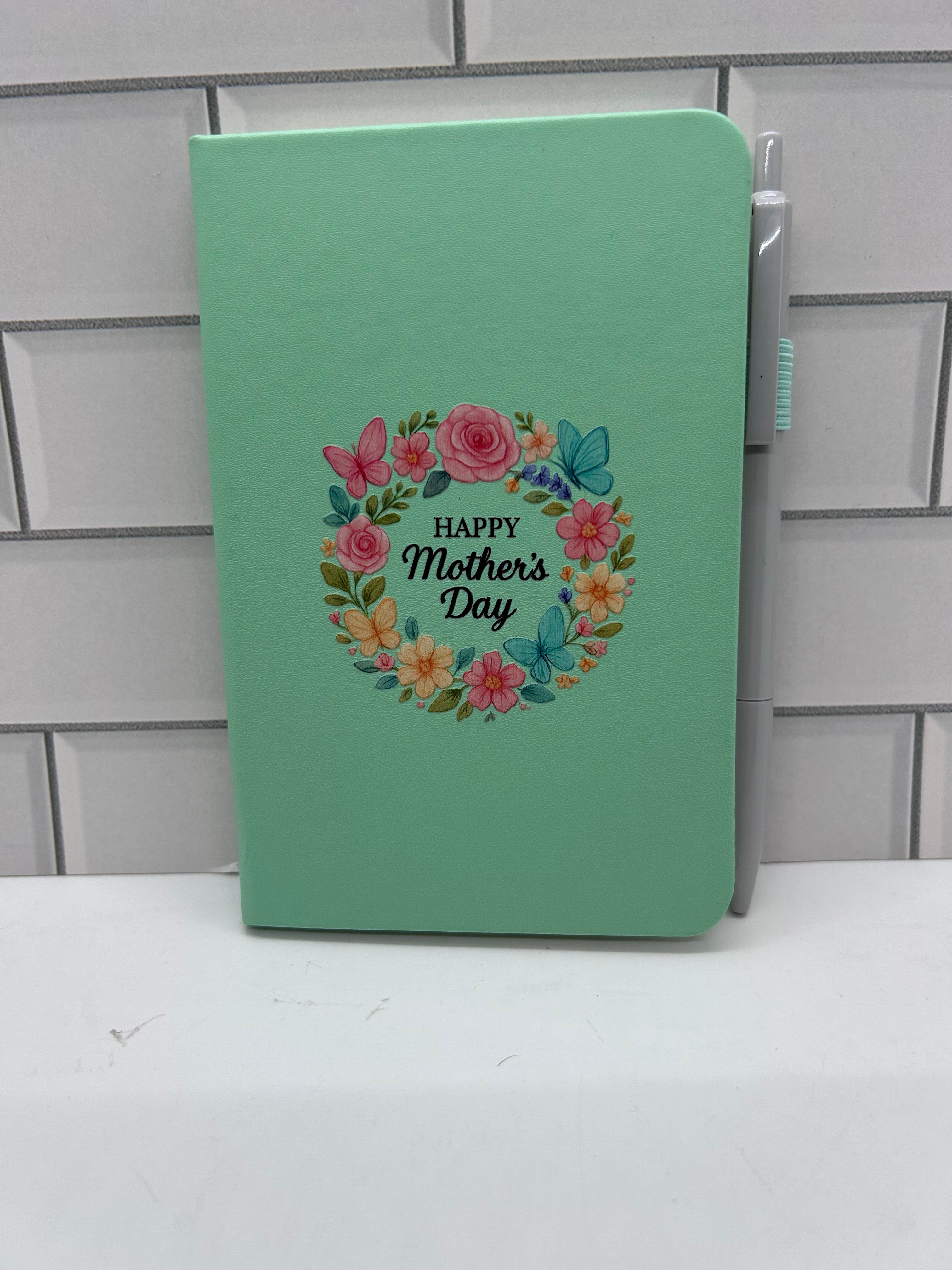 A6 Blank Lined Journal Featuring A Beautiful Mother’s Day Design-Green