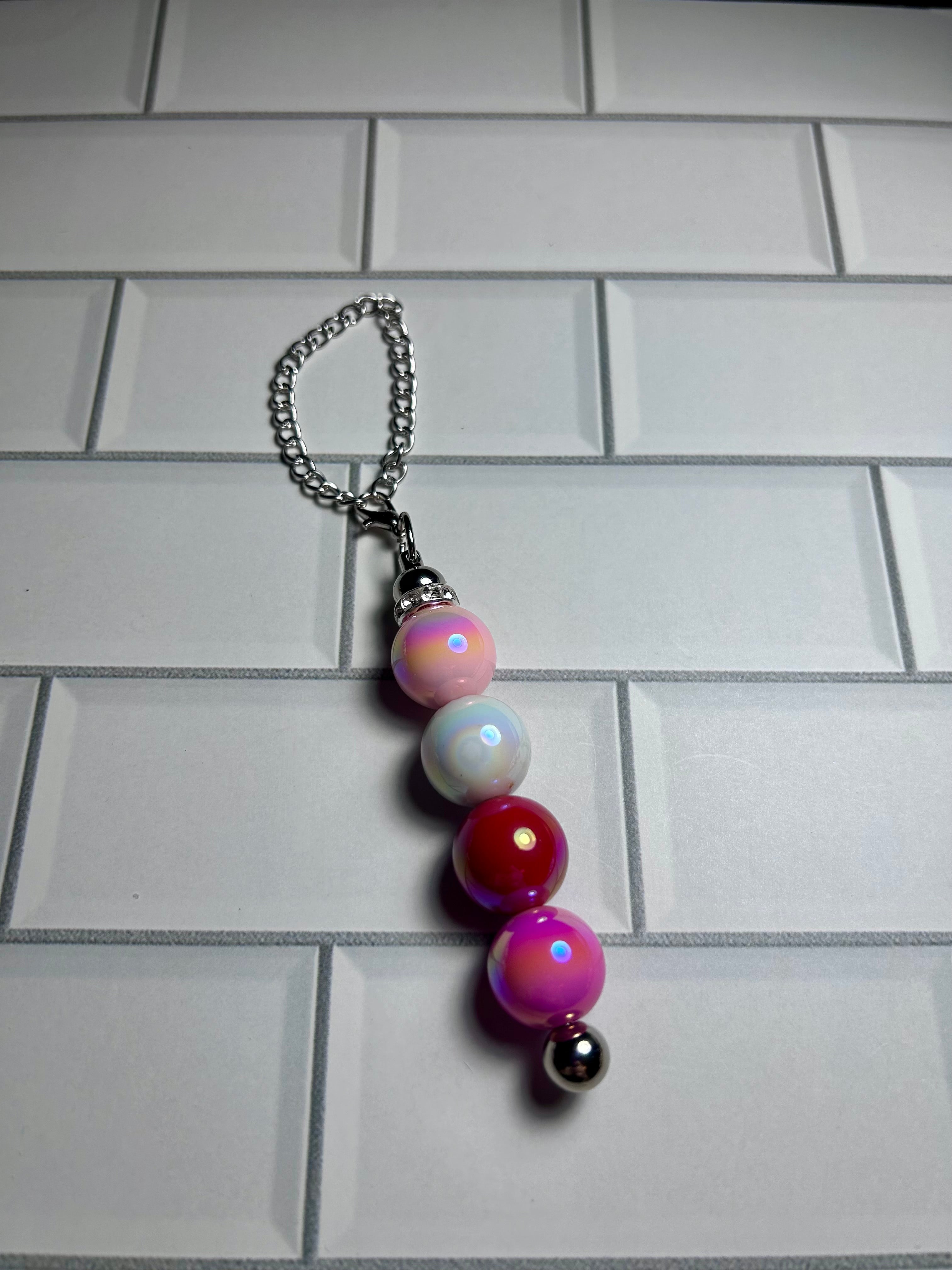 Beaded Cup Charm’s-Multi Color Acrylic