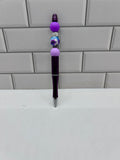 Stylo bille perlé - Silicone violet