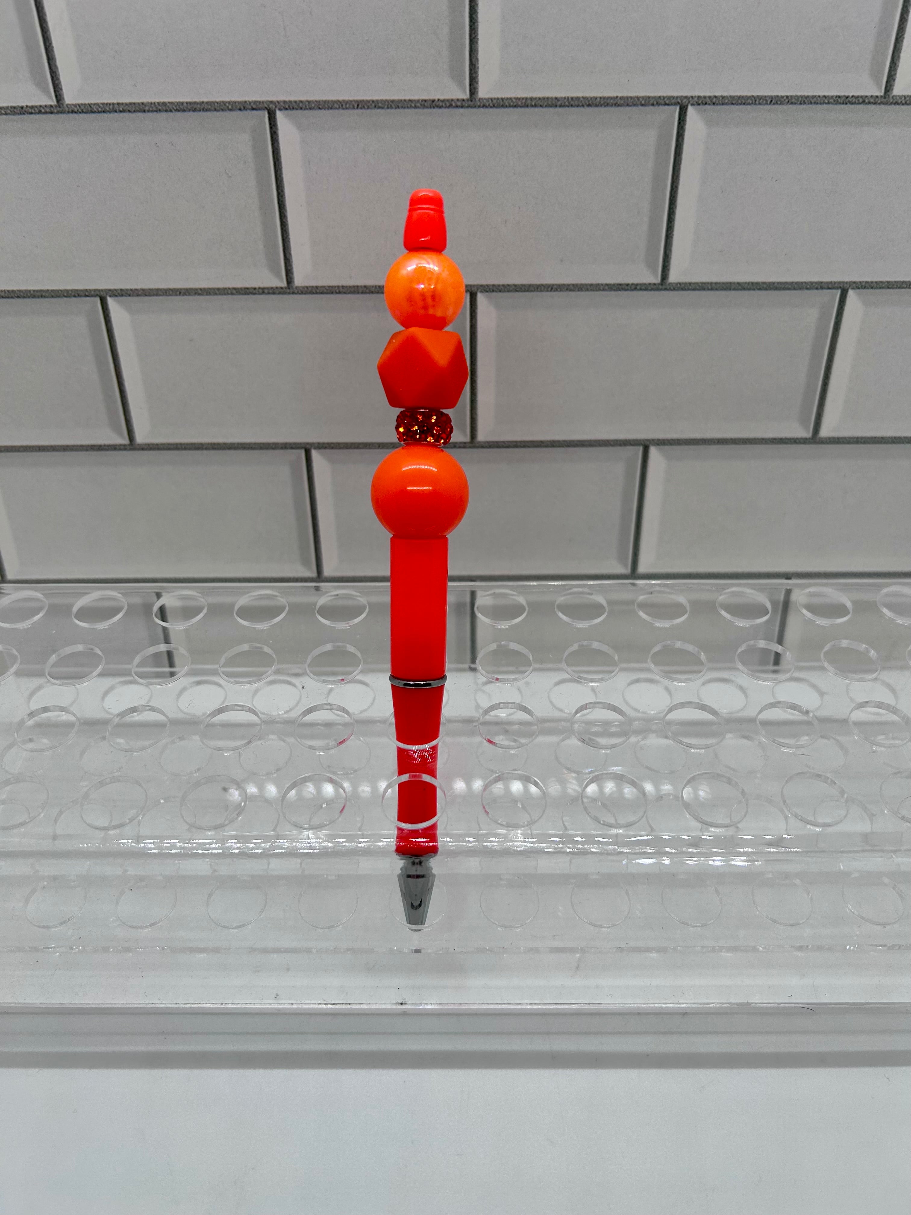 Beaded Ballpoint Pen-Orange