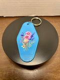 Retro Style Motel Keychain With Design