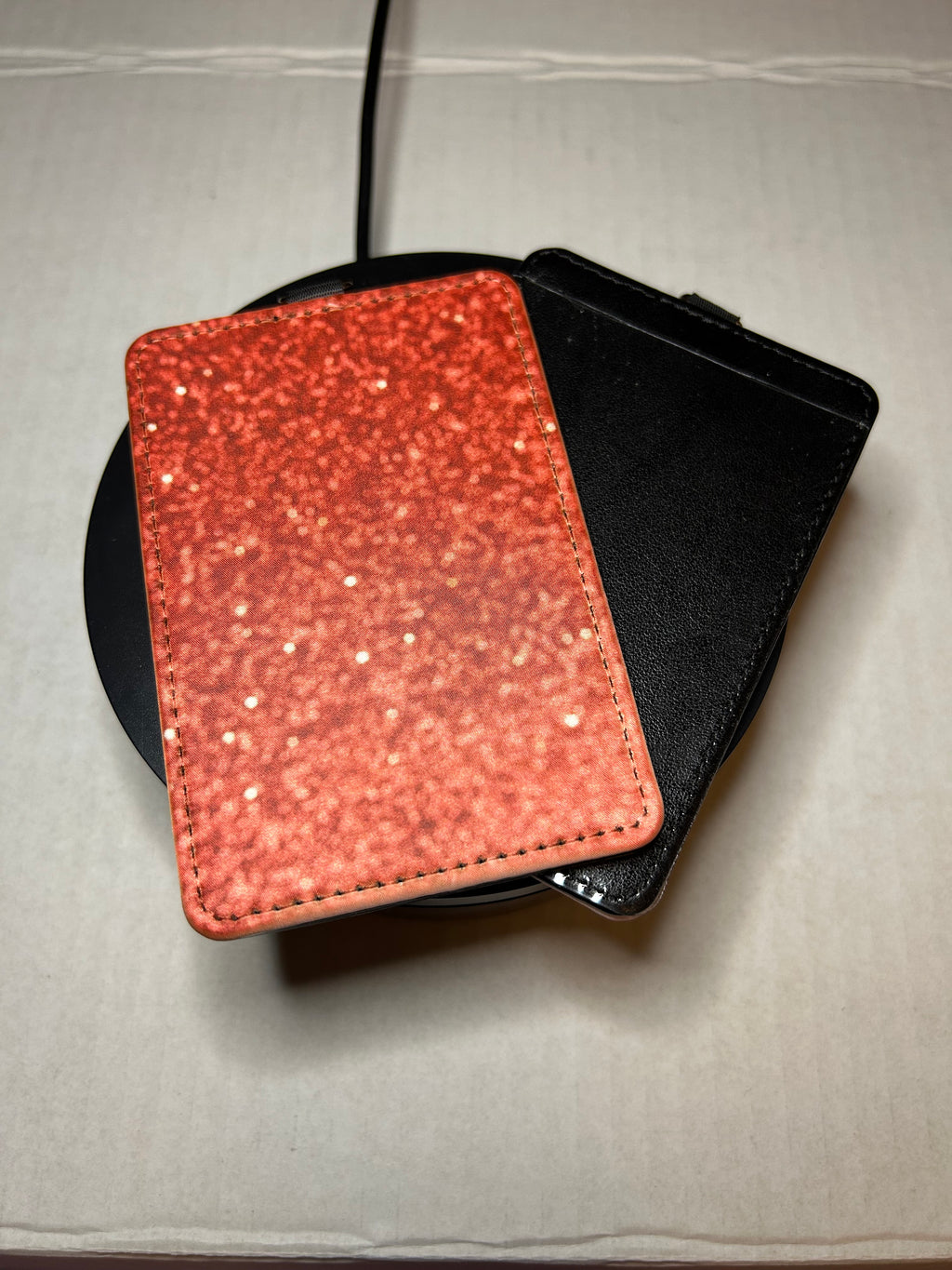 Pu Leather ID Card  Holder-Can Include a Free Design!