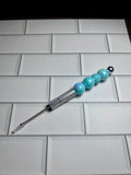 Beaded Seam Rippers-Turquoise Acrylic
