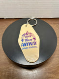 Retro Style Motel Keychain With Design