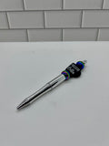 Metallic Silver Ballpoint Pen Acrylic with Coffee Theme Focal
