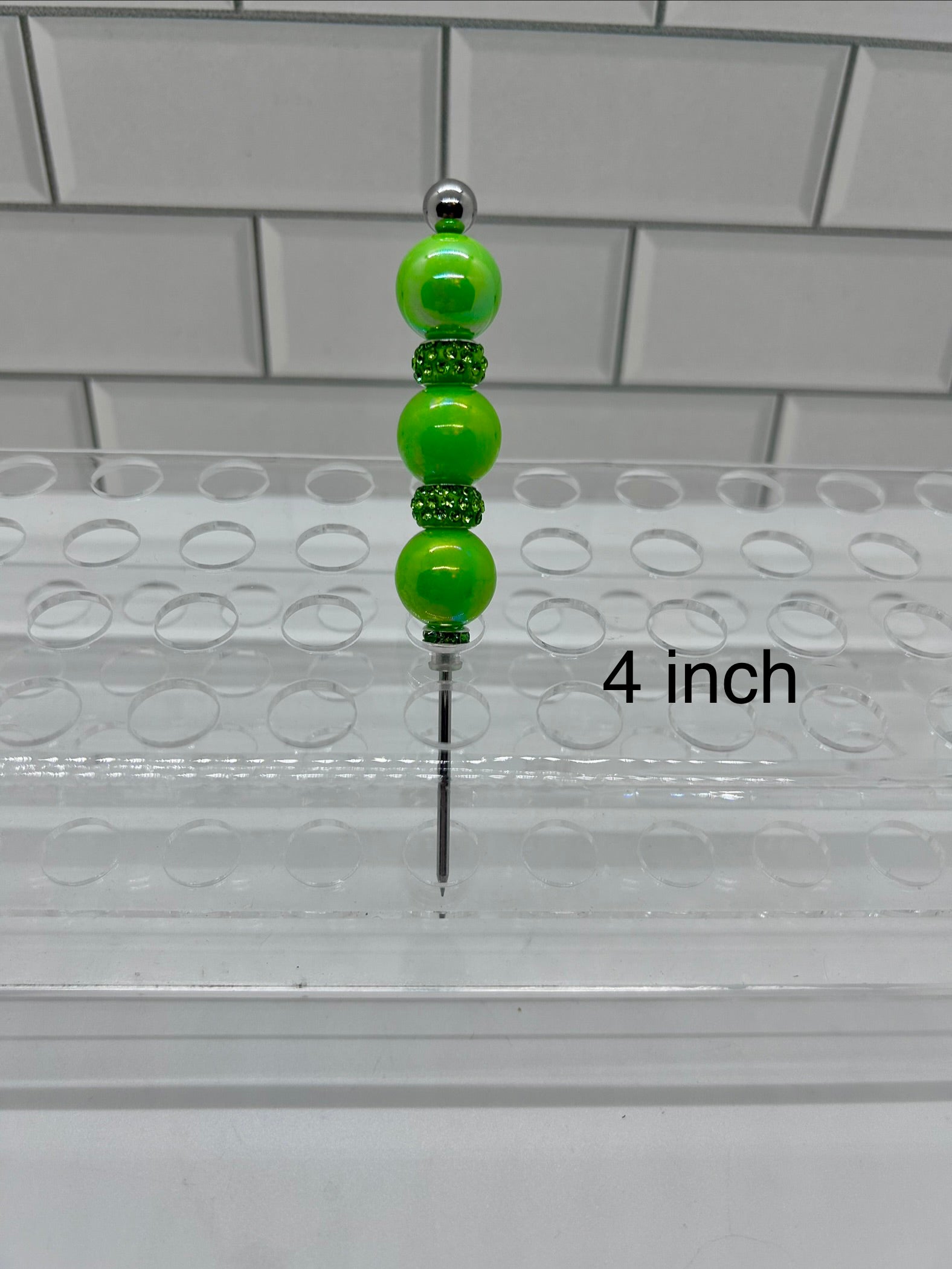 Beaded Pokey/Weeding Tool-4 inch-Green