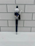 Beaded Ballpoint Pens-Black with Graduation Theme