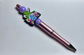 Stylo bille perlé thème Pâques - Rose poudré/Violet