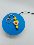 Porte-clés à perles thème Saint-Valentin