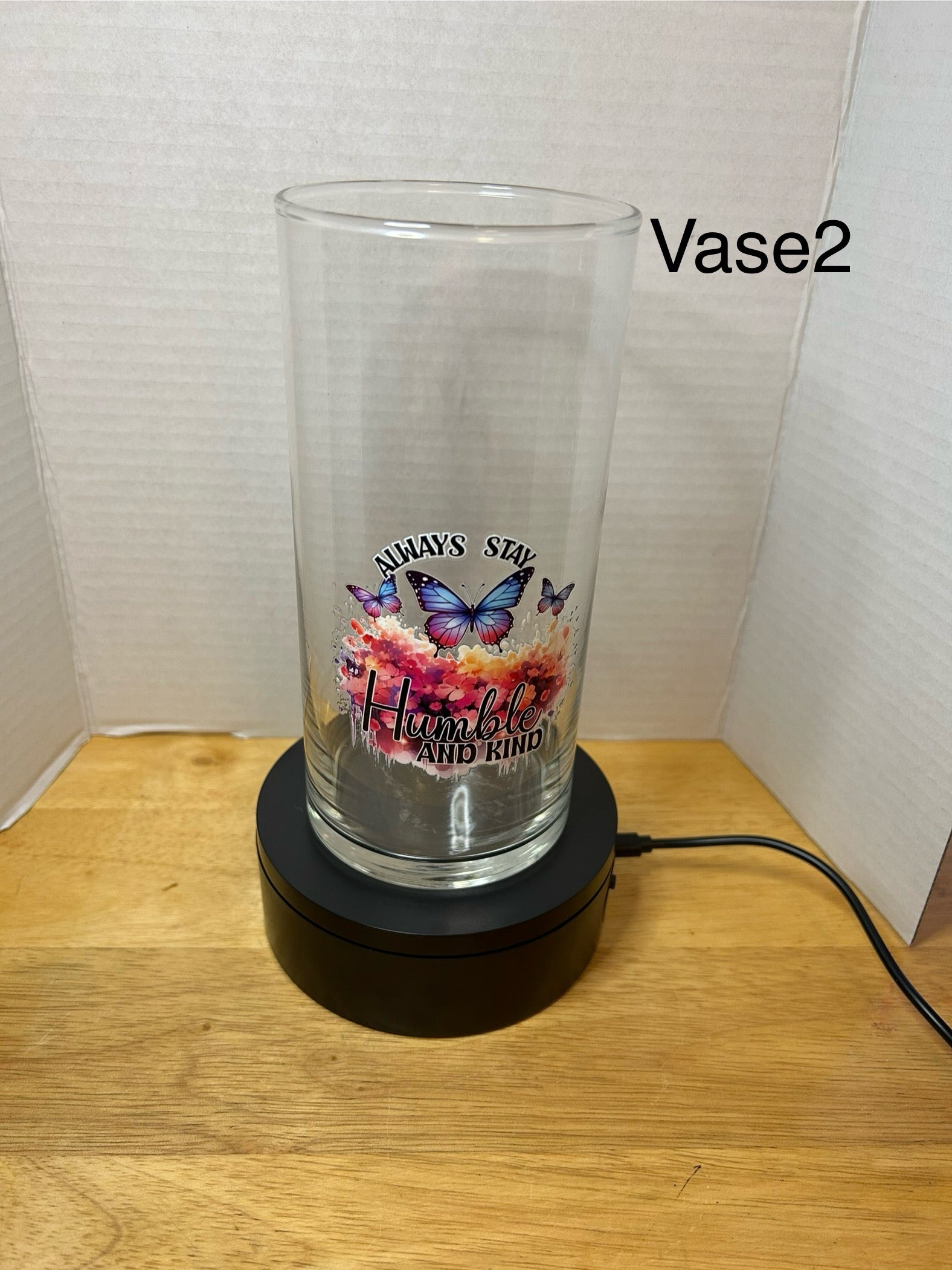 Vase en Verre au Beau Design, 18,4 cm