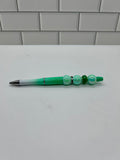 Stylo bille acrylique avec perles dégradées vertes