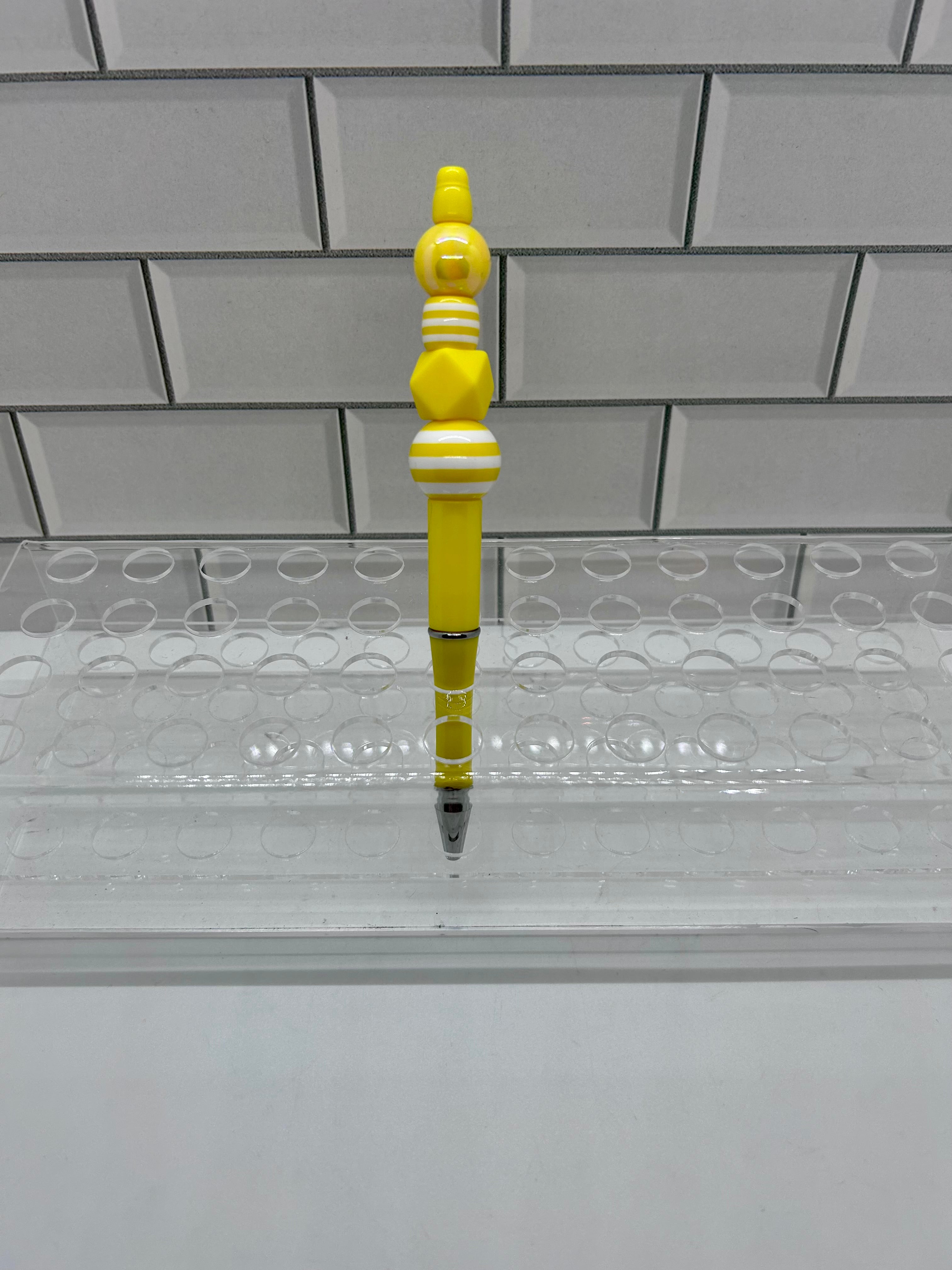 Beaded Ballpoint Pen-Yellow