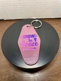 Retro Style Motel Keychain With Design