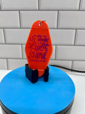 Porte-clés de motel de style rétro avec thème inspirant – Orangé