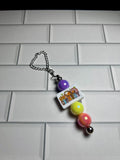 Beaded Cup Charm’s-Multi Color Acrylic with Focal