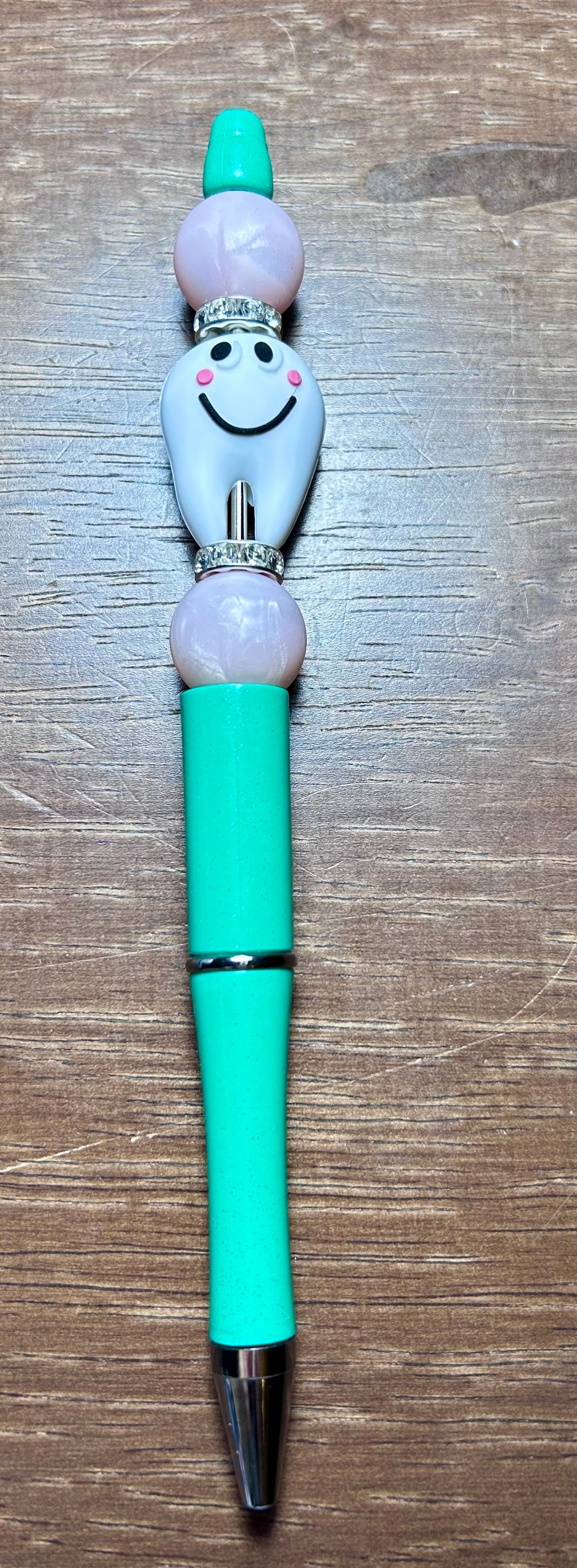 Silicone Beaded Ballpoint Pen with Dental Focal-Green