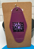 Retro Style Motel Keychain With Sassy Design
