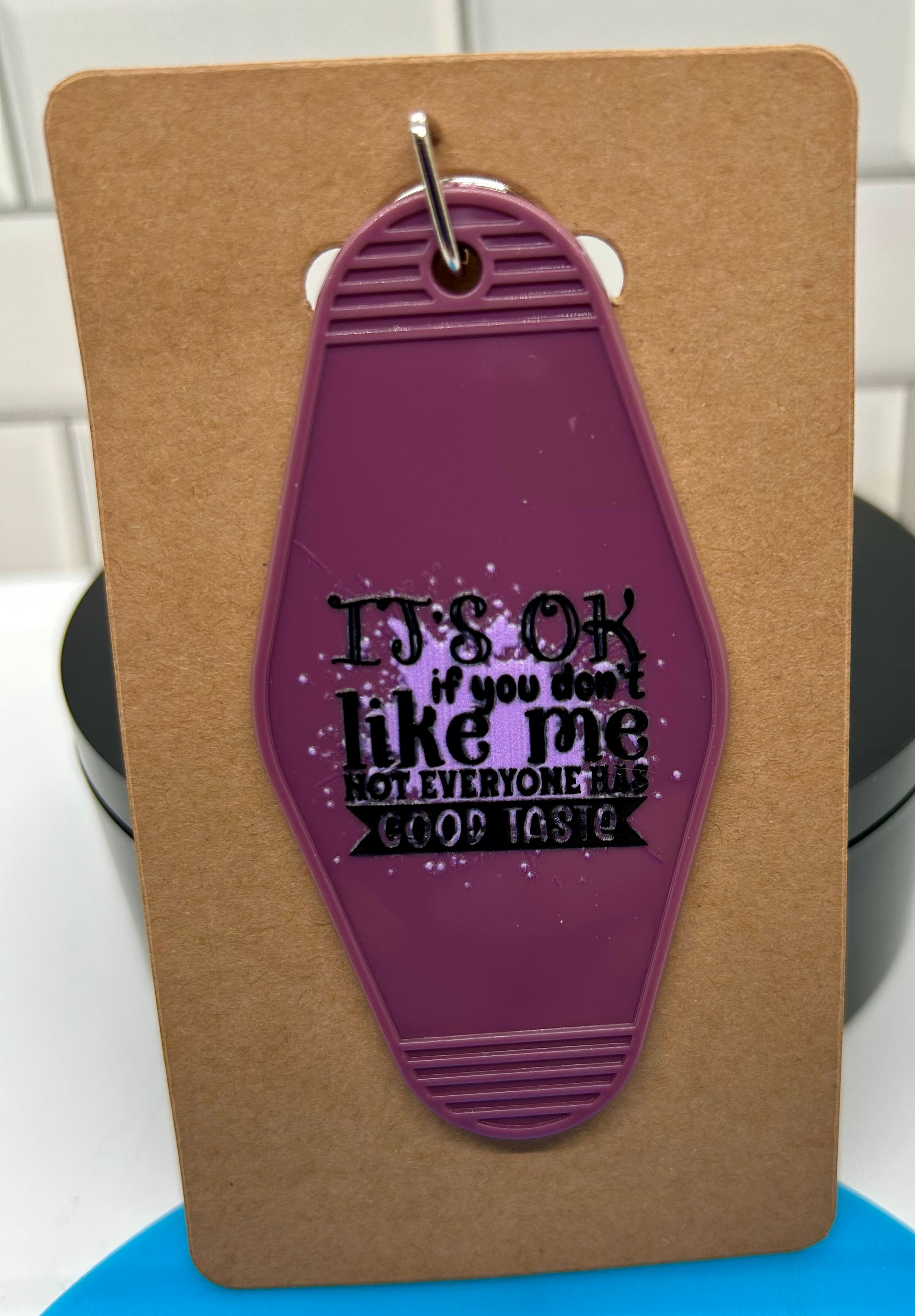 Retro Style Motel Keychain With Sassy Design