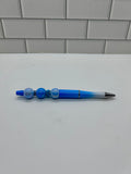 Beaded Ballpoint Pens-Ombre Blue Acrylic