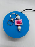 Valentines Day Theme Beaded Keychain