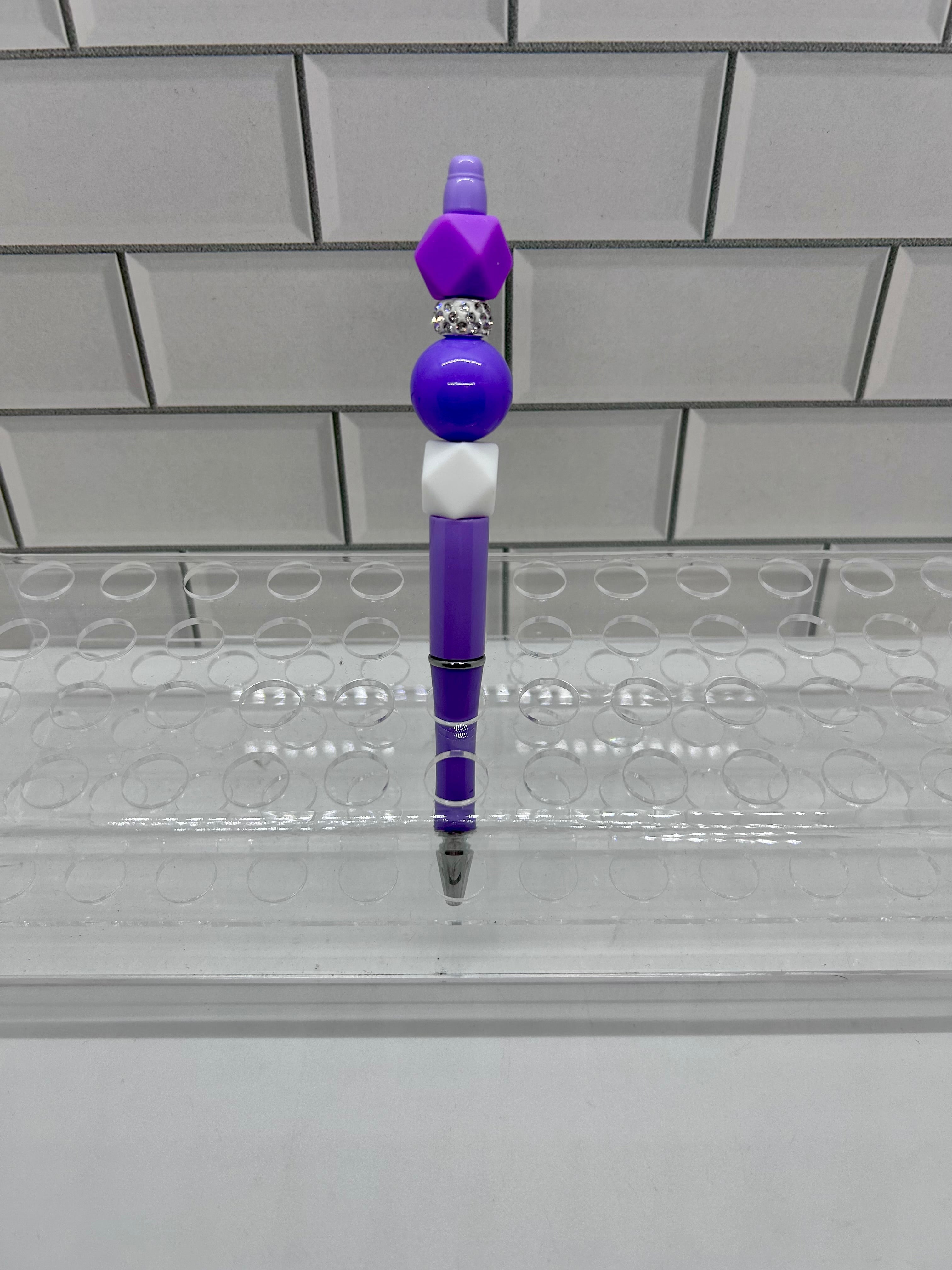 Beaded Ballpoint Pen-Purple
