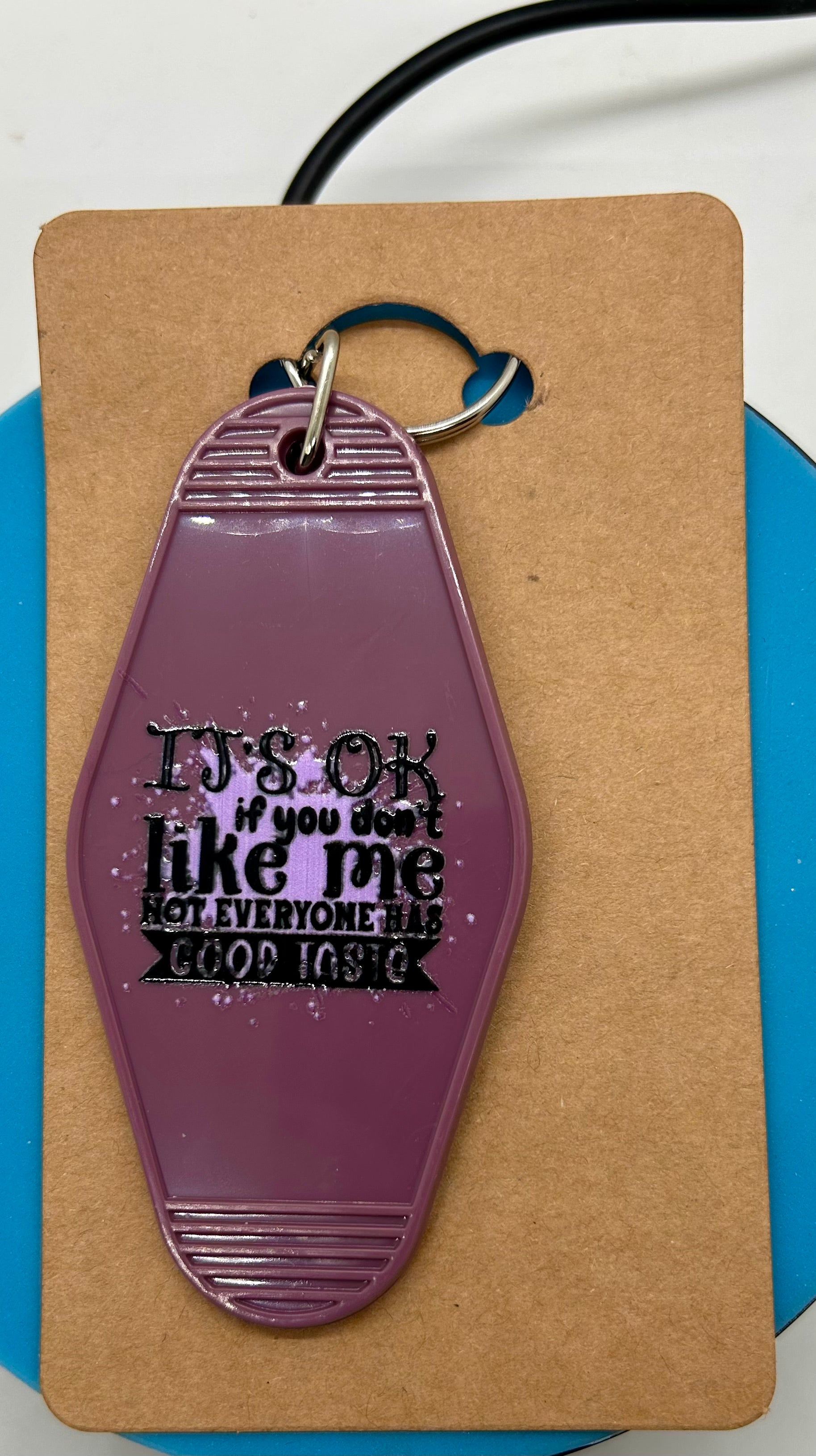 Retro Style Motel Keychain With Sassy Design