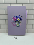 Carnet A5 ligné avec un magnifique motif inspirant - Violet