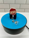 Enrouleur de badge blanc avec motif