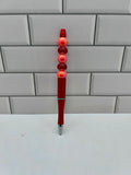 Beaded Ballpoint Pen-Dark Orange Acrylic