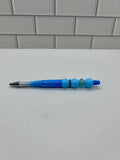 Ombré Blue Beaded Ballpoint Pen Silicone