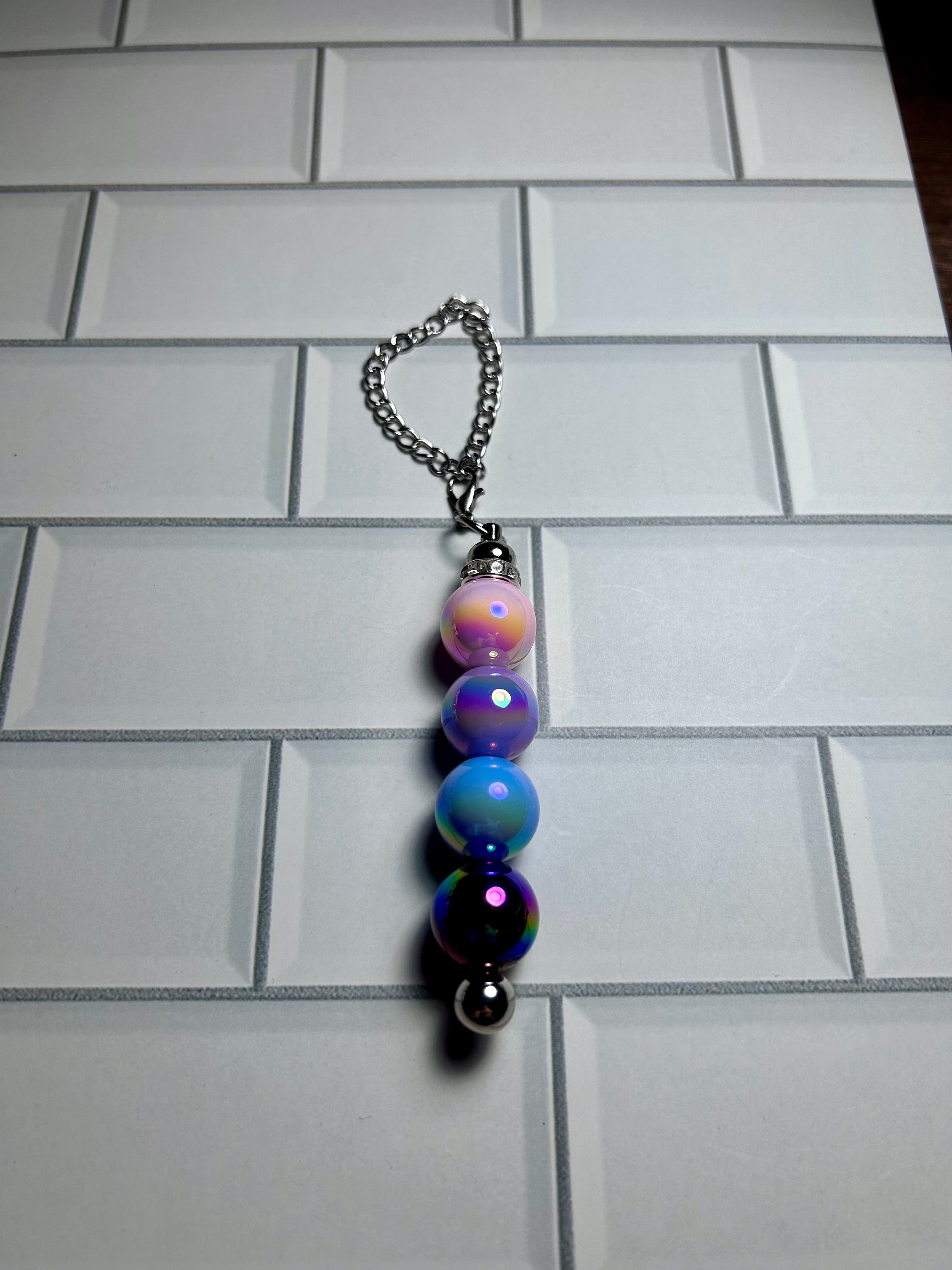 Beaded Cup Charm’s-Multi Color Acrylic