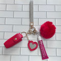 Wristlet Bling Keychain Bundle-Red with Cherry Flavor