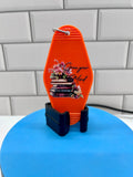 Retro Style Motel Keychain with Bookish Theme-Orange