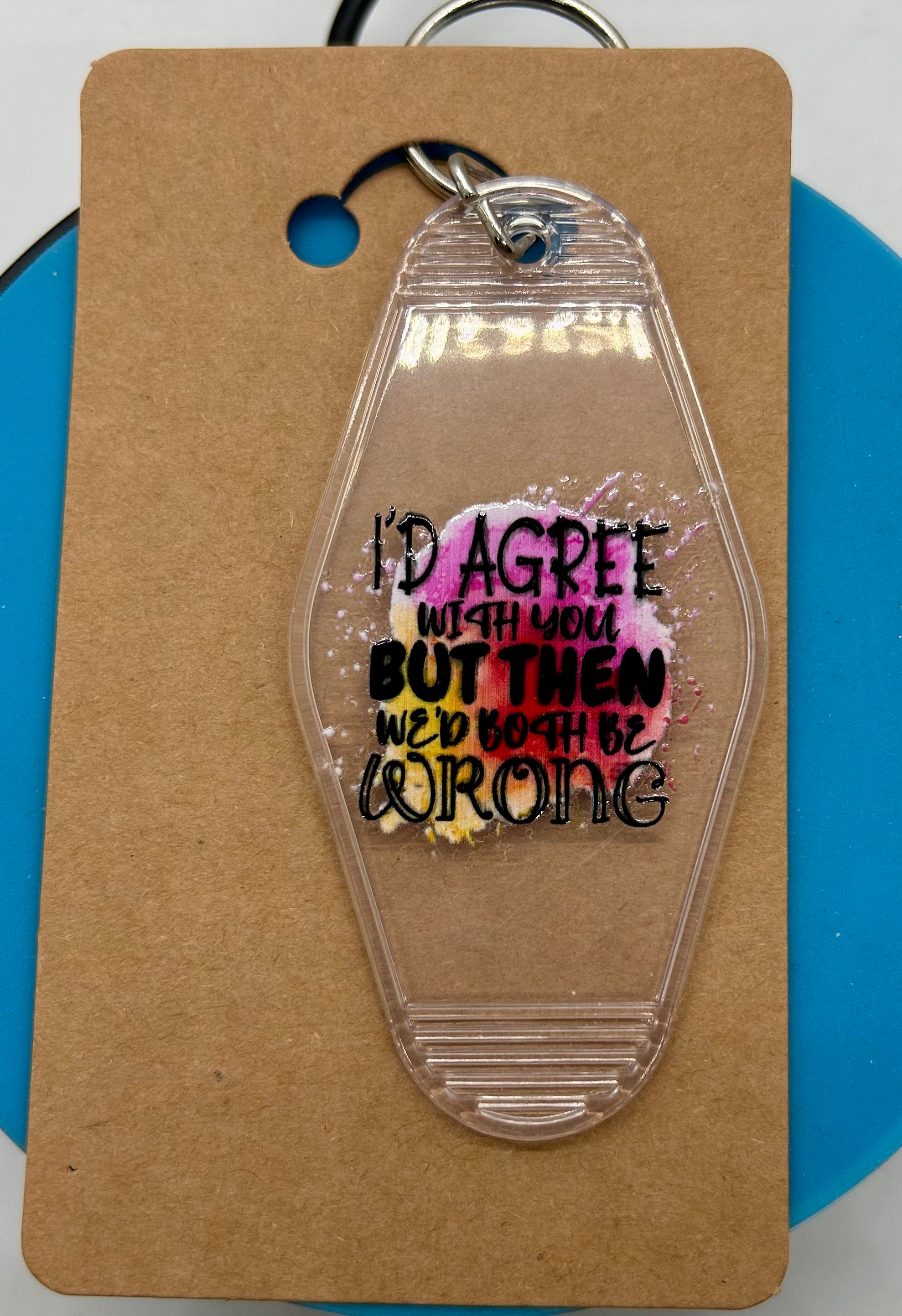 Retro Style Motel Keychain With Sassy Design
