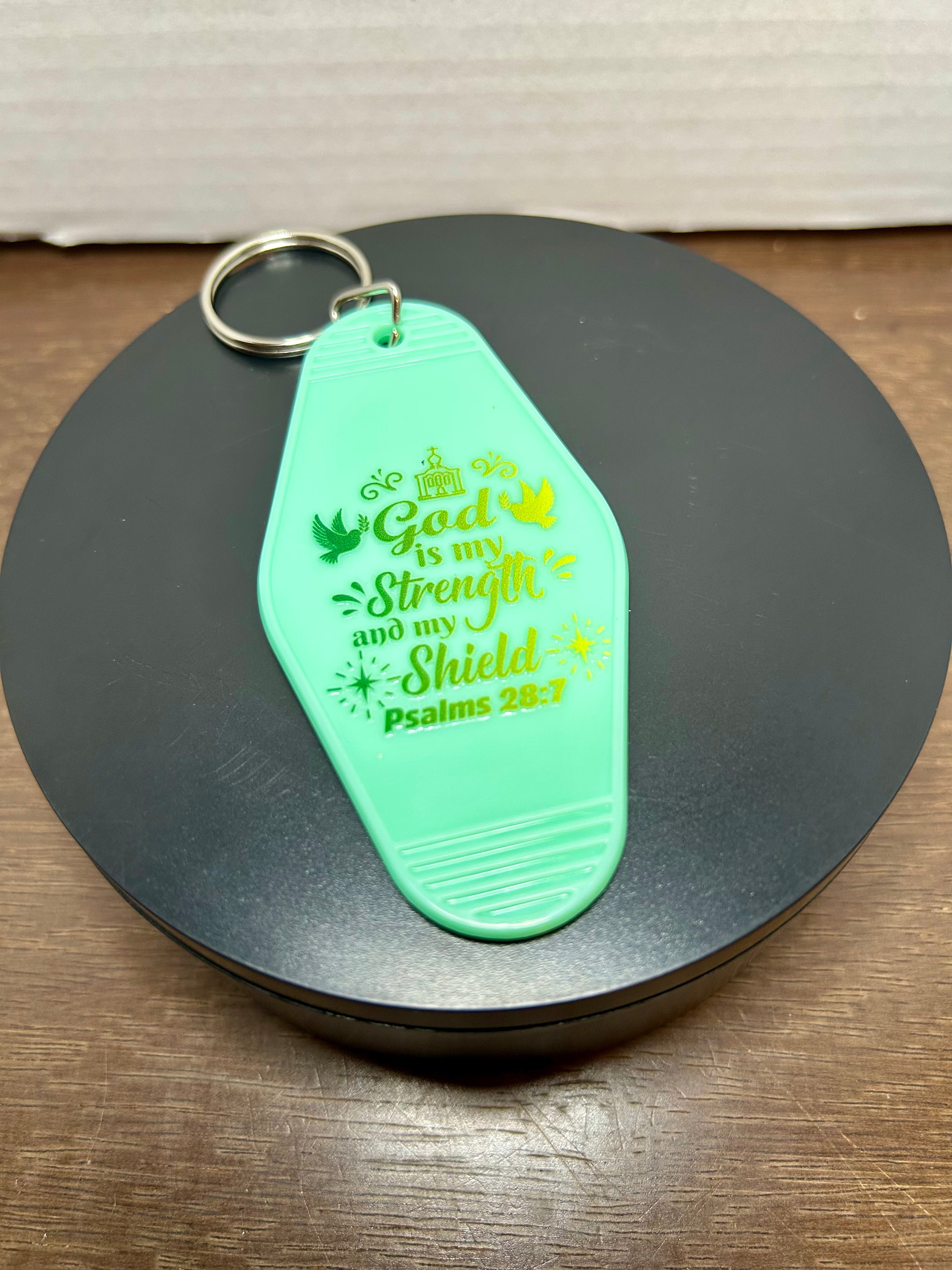Retro Style Motel Keychain With Design