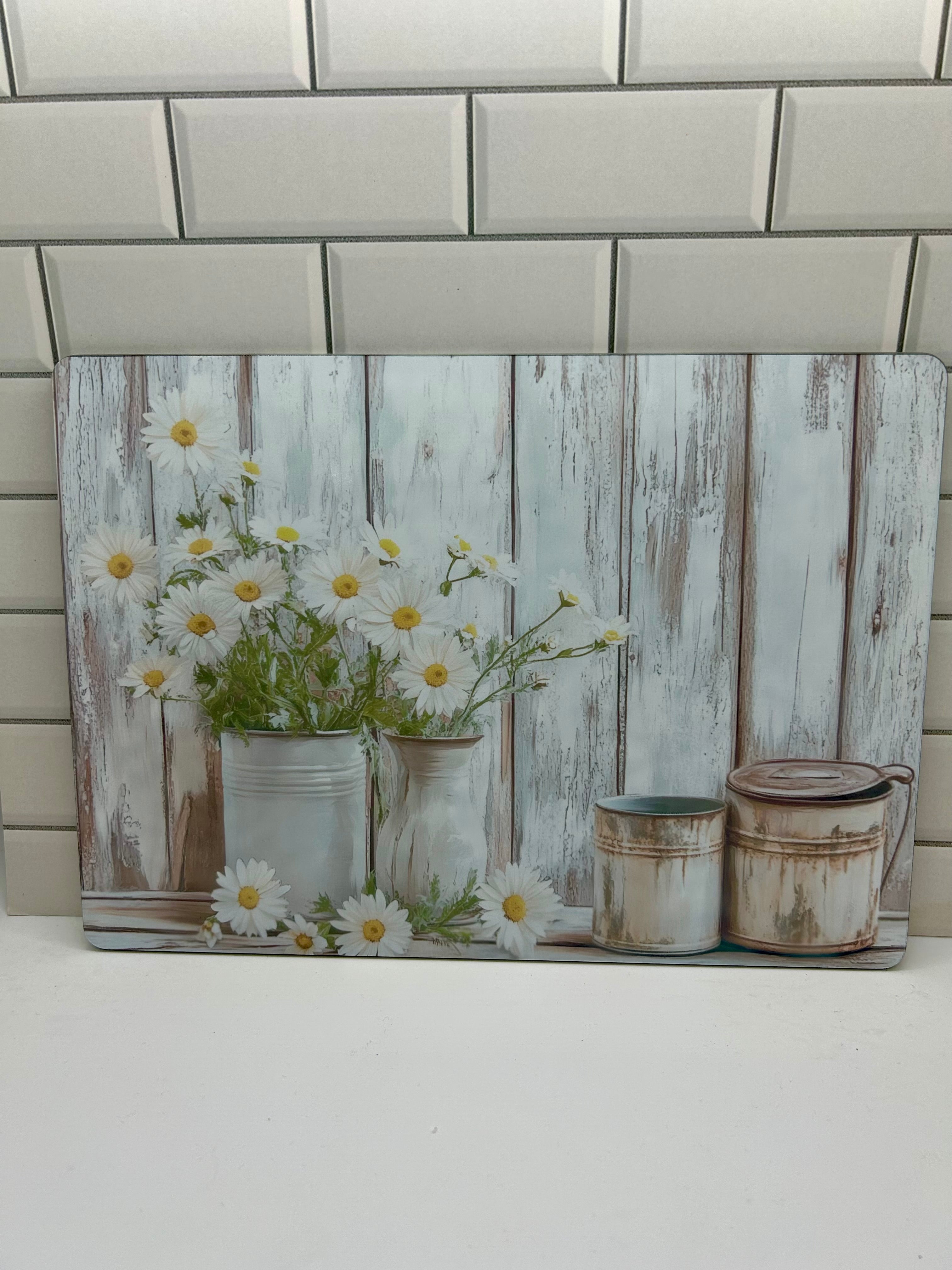 11x8 Glass Textured Sublimated Cutting Board with Beautiful Design