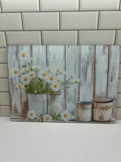 11x8 Glass Textured Sublimated Cutting Board with Beautiful Design