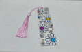Acrylic Bookmark with Pink Colored Tassel, Floral Theme