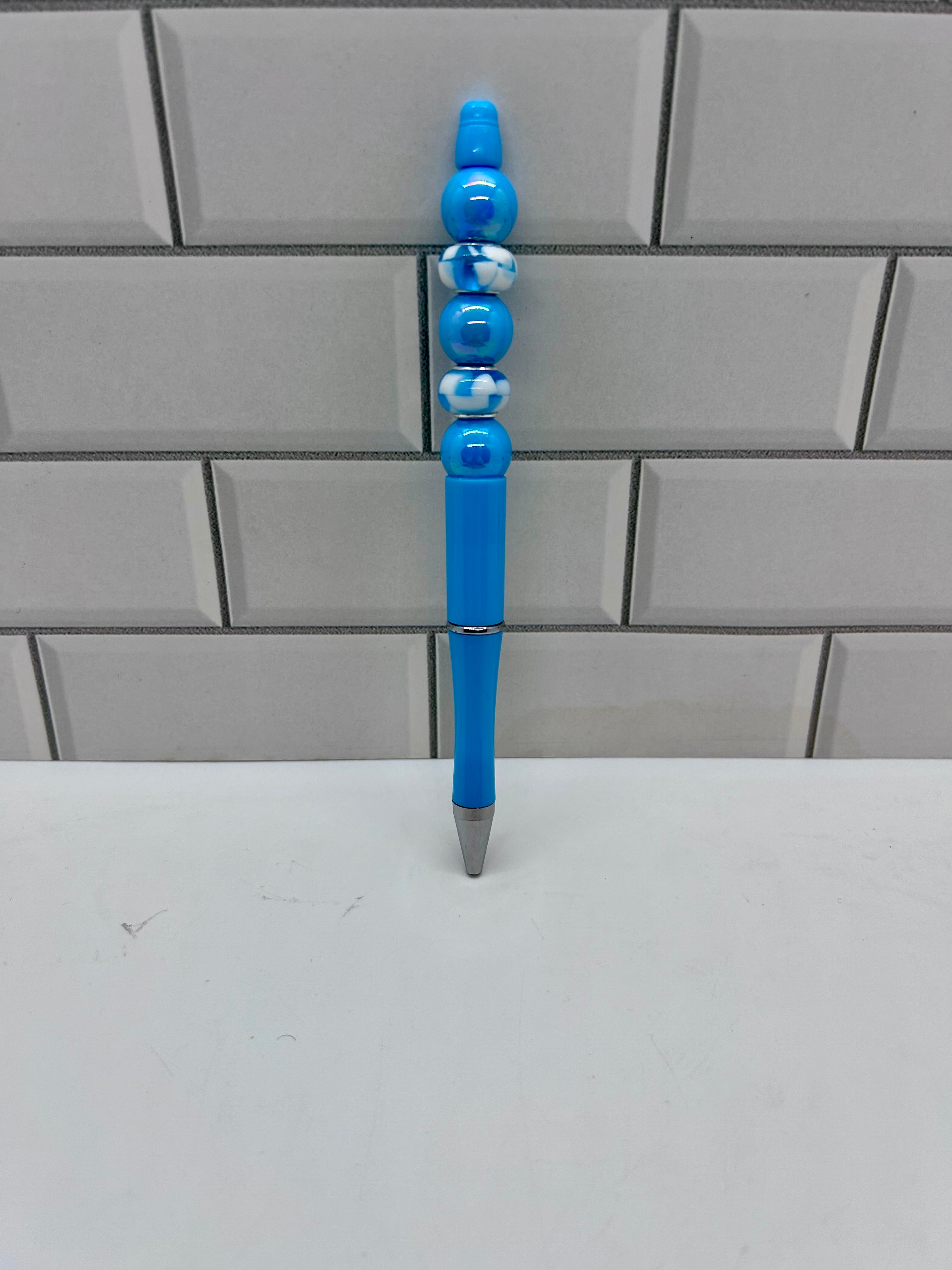 Beaded Ballpoint Pen- Turquoise Acrylic