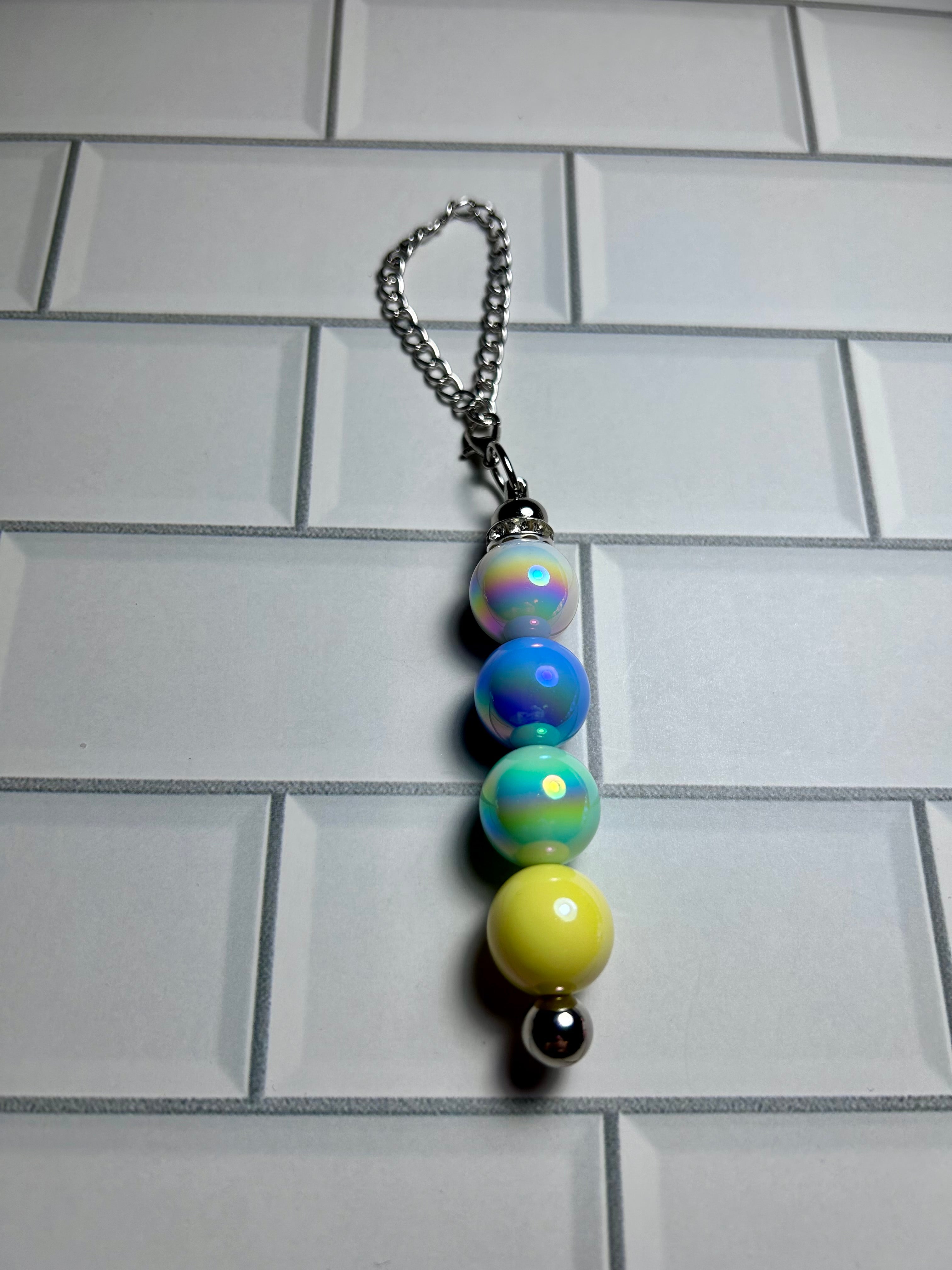 Beaded Cup Charm’s-Multi Color Acrylic