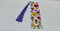 Acrylic Bookmark with Purple Colored Tassel, Floral Theme