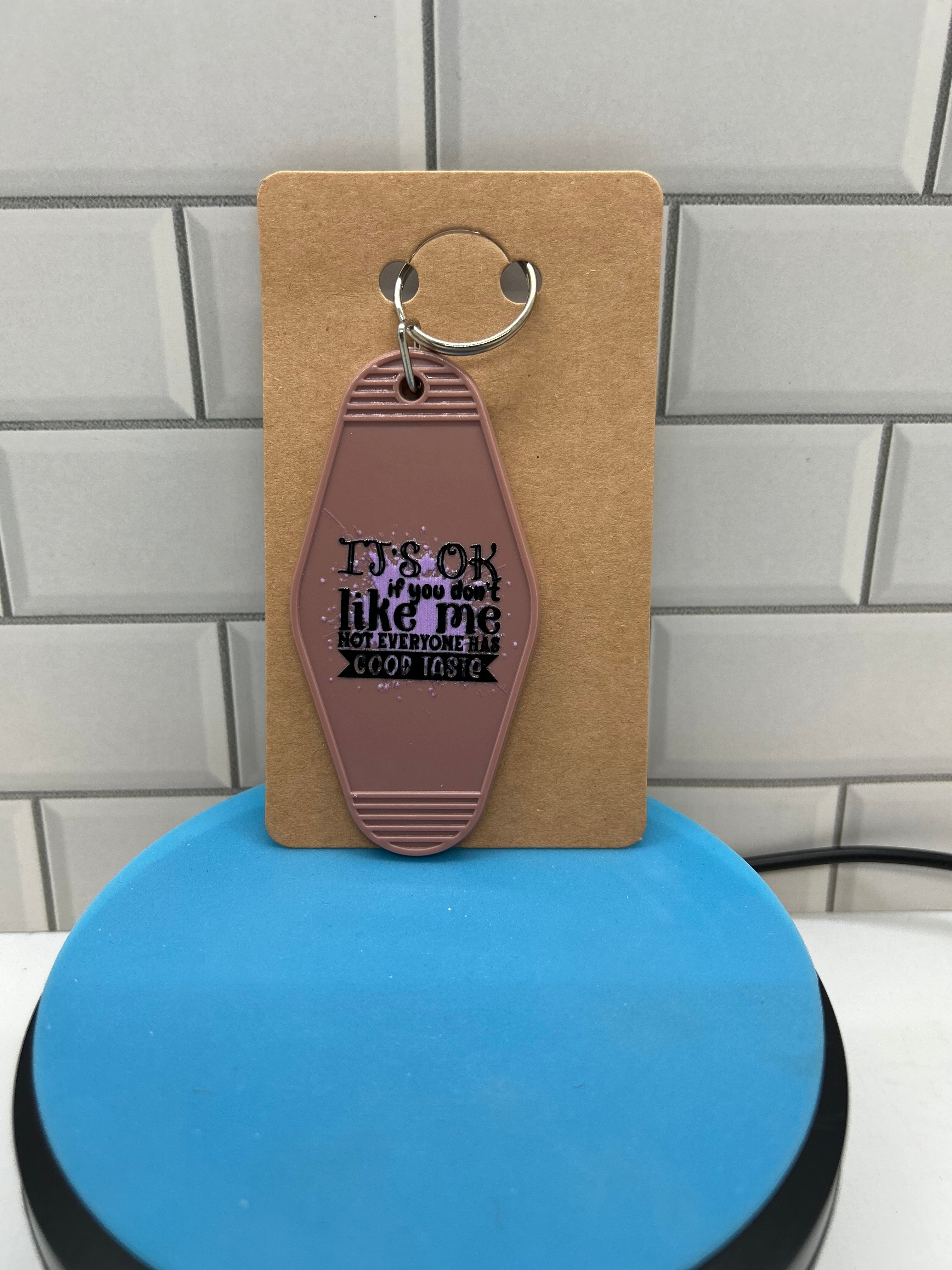 Retro Style Motel Keychain