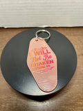 Retro Style Motel Keychain With Design