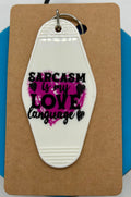 Retro Style Motel Keychain With Sassy Design